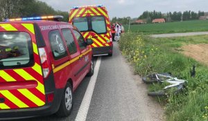 Arques : un cycliste de 19 ans grièvement blessé dans un accident de la route