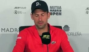 ATP - Madrid 2022 - Novak Djokovic : "Carlos Alcaraz, for someone his age, to play with such maturity and such courage is impressive"