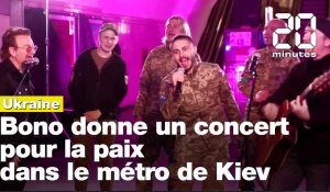 Ukraine: Bono et The Edge donnent un concert surprise dans le métro de Kiev