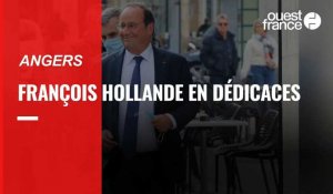 VIDÉO. François Hollande dédicace son dernier livre « Affronter » à Angers
