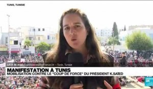 Mobilisation contre le "coup de force" du président Kaïs Saïed