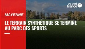 VIDÉO. Un terrain synthétique de football à  Mayenne