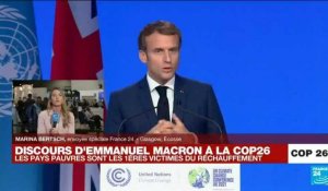 Discours d'E.Macron à la COP26 : "les pays doivent respecter les engagements de 2015"