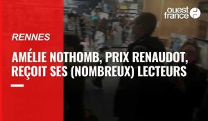 VIDÉO. À Rennes, Amélie Nothomb reçoit ses (nombreux) lecteurs