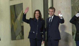 Emmanuel Macron reçoit la vice-présidente américaine Kamala Harris