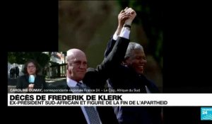 Décès de Frederik Willem de Klerk : ex-président sud-africain et figure de la fin de l'apartheid