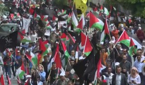 Les Palestiniens marquent le jour de la Nakba à Ramallah en Cisjordanie