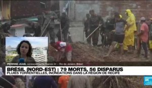 Brésil : des inondations ont fait 79 morts et 56 disparus dans la région de Recife