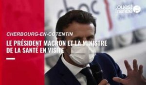 VIDÉO. Retour sur la visite d'Emmanuel Macron à l'hôpital de Cherbourg 