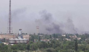 Images de bombardements sur Severodonetsk dans l’est de l’Ukraine