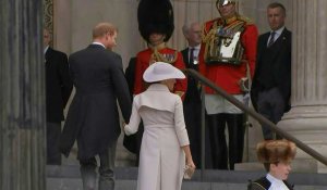Jubilé de la reine Elizabeth : Harry et Meghan arrivent à la cathédrale Saint-Paul