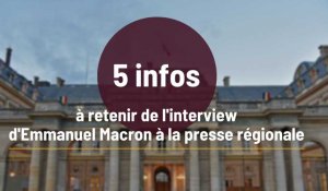5 infos à retenir de l'interview d'Emmanuel Macron à la presse régionale