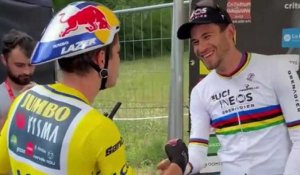 Critérium du Dauphiné 2022 - Filippo Ganna : "It was a long day but the most important is to stay on this seat, Wout Van Aert arrived very close but luckily I won"