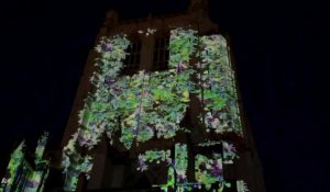 Saint-Omer : videomapping festival des Hauts-de-France à la cathédrale en mai 2022.