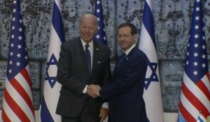 Biden accueilli par Herzog à la résidence du président à Jérusalem