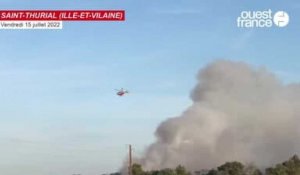 VIDÉO. Un incendie d'ampleur à l'ouest de Rennes mobilise une centaine de pompiers
