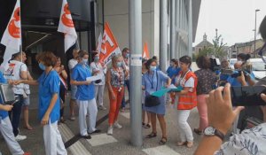 VIDÉO. Des soignants manifestent à l'hôpital du Mans
