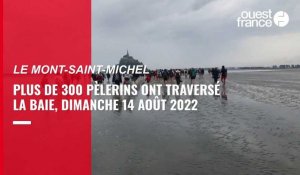 VIDÉO. Au Mont-Saint-Michel, 300 pèlerins ont traversé la baie