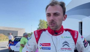 Interview du pilote Stéphane Lefebvre lors des essais de rallye à Rexpoëde