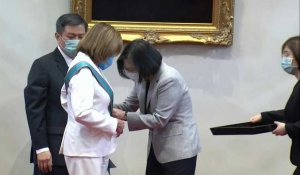 Nancy Pelosi rencontre la présidente taïwanaise, Tsai Ing-wen (2)