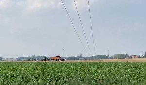 Ecoust-Saint-Mein : un tracteur percute un pylône, des foyers privés d’électricité