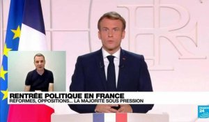 France : une rentrée politique périlleuse pour Emmanuel Macron