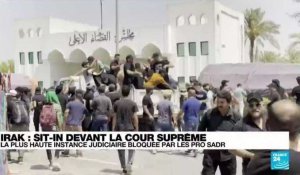 Irak : sit-in de manifestants pro-Sadr devant le Conseil suprême de la magistrature