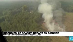 Incendies en Gironde: Des milliers d'évacuations en cours