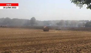 VIDÉO. Un gros incendie a brûlé 18 hectares de champs à Vitré