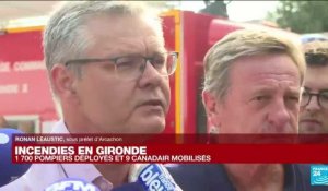 Incendies en France : conférence de presse du sous-préfet d'Arcachon