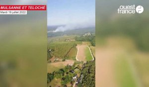 VIDÉO. Incendies en Sarthe : vue aérienne de l'étendue des dégâts à Mulsanne et Teloché