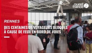 VIDÉO. Les voyageurs bloqués en gare de Rennes à cause d'incendies en bord de voie