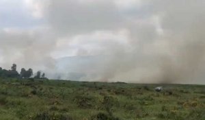 VIDÉO. Incendie dans les monts d'Arrée : le feu à Loqueffret