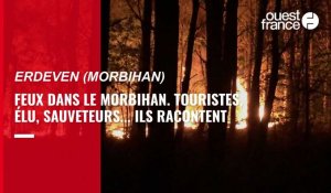VIDÉO. Incendies dans le Morbihan : touristes, élu, forces de sécurité, ils témoignent