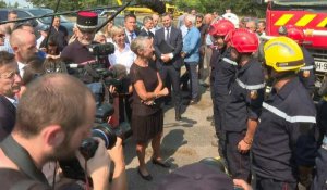 Incendie en Gironde: arrivée de la Première ministre Élisabeth Borne