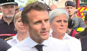Incendies en Gironde: "Il faut acheter plus" d'avions de lutte contre les incendies, dit Macron