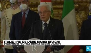 Fin de l'ère Mario Draghi : l'incertitude politique en Italie inquiète l'Europe