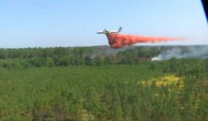 Incendies en Gironde: images aérienne des zones brûlées