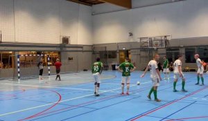 Futsal (UB): penalty à 10m transformé par Blavier pour le Celtic FD Visé B