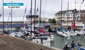 VIDÉO. Les skippers de la Solitaire du Figaro dans le sas du port de Saint-Nazaire