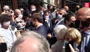 Bain de foule pour Emmanuel Macron à Martel