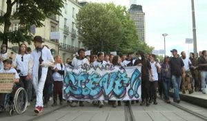 Manifestation à Nantes en hommage à Steve Maia Caniço