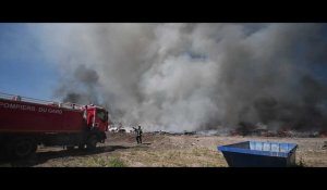 Milhaud : Incendie à l'entreprise Bennes 30