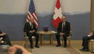 Le président américain Joe Biden rencontre le président de la Confédération suisse