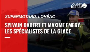 VIDEO. Supermotard à Lohéac : Maxime Emery et Sylvain Dabert, les spécialistes de la glace