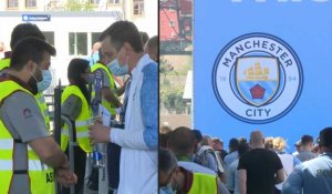 Football/Ligue des champions: les fans de City entrent dans la fan-zone et font des test PCR