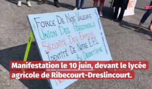 Manifestation contre la fusion des lycées agricoles de Ribecourt-Dreslincourt et Airion