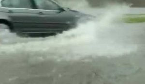 Inondations rue de Louvois à Reims