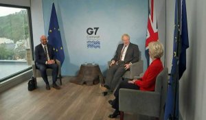 G7: Charles Michel et Ursula von der Leyen rencontrent Boris Johnson