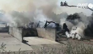 VIDÉO. Près de Rennes : un incendie ravage un hangar agricole et détruit trois tracteurs